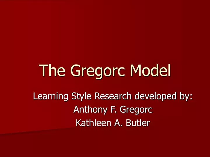 the gregorc model