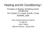 Heating and Air Conditioning I