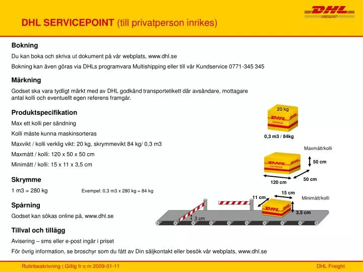 dhl servicepoint till privatperson inrikes