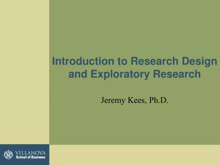 introduction to research design and exploratory research