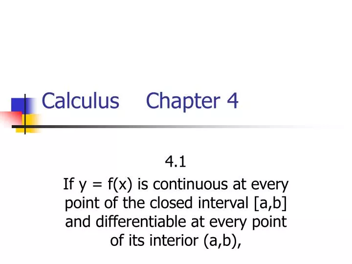 calculus chapter 4
