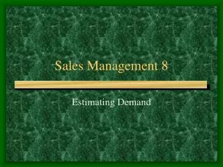 Sales Management 8