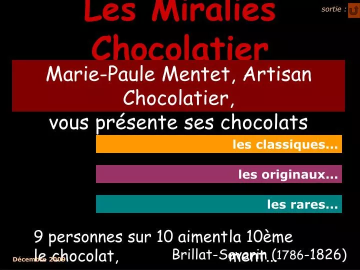 les miralies chocolatier