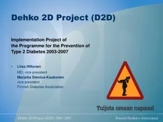 Dehko 2D Project (D2D)