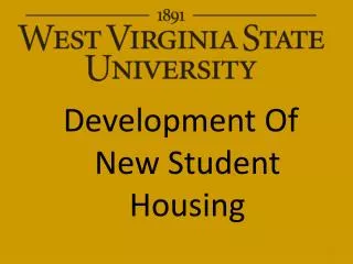 Development Of New Student Housing