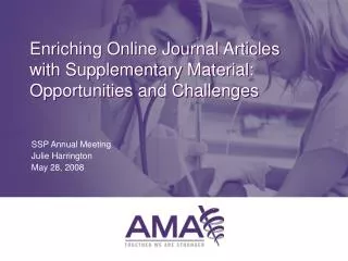 Enriching Online Journal Articles with Supplementary Material: Opportunities and Challenges