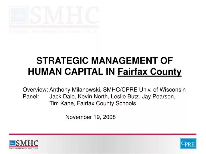 strategic management of human capital in fairfax county
