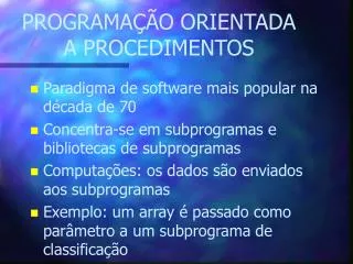programa o orientada a procedimentos