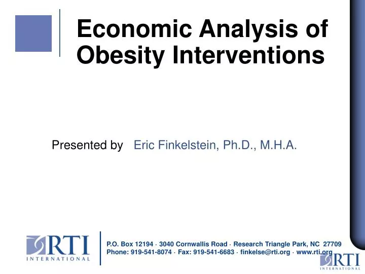 economic analysis of obesity interventions