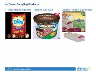 Ice Cream Sampling Products