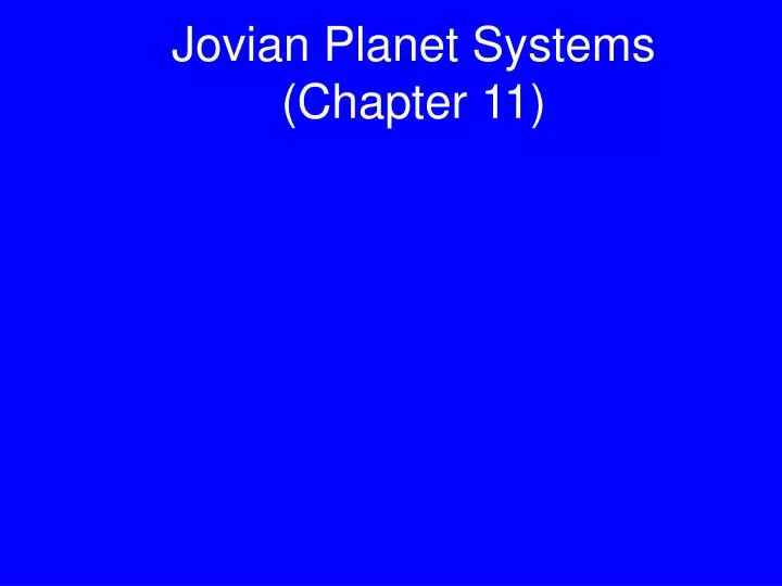 jovian planet systems chapter 11