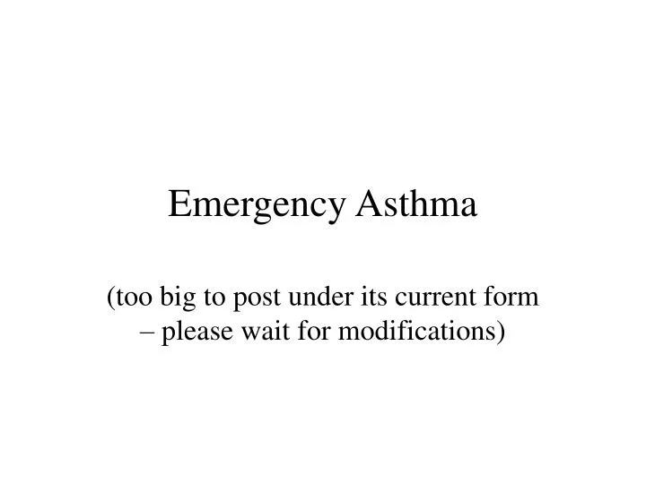 emergency asthma