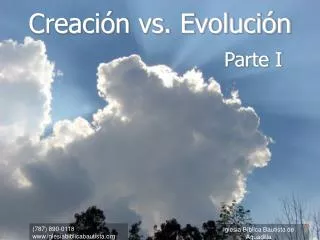 Creación vs. Evolución
