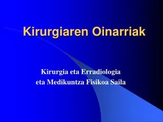 Kirurgiaren Oinarriak