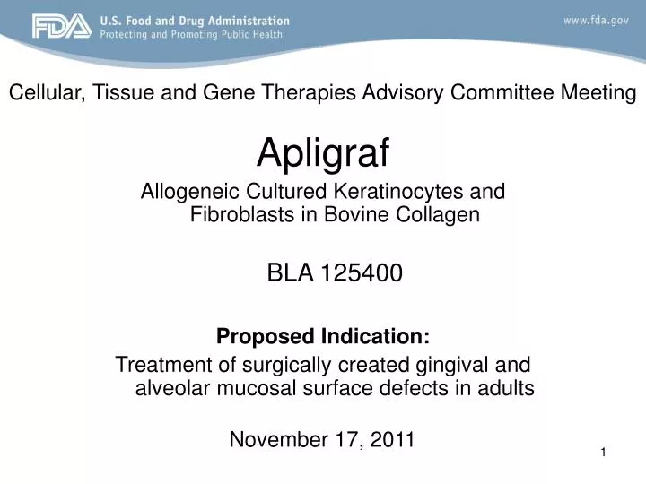 cellular tissue and gene therapies advisory committee meeting