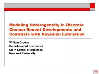 Modeling Heterogeneity in Discrete Choice: Recent Developments and Contrasts with Bayesian Estimation