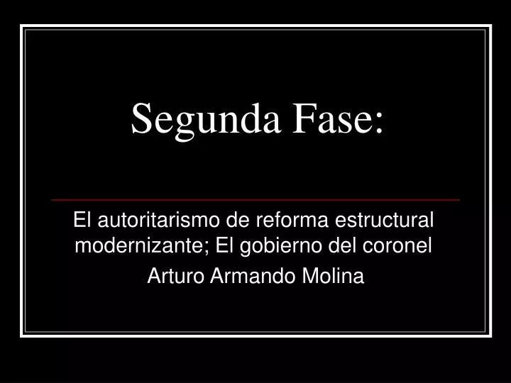 segunda fase