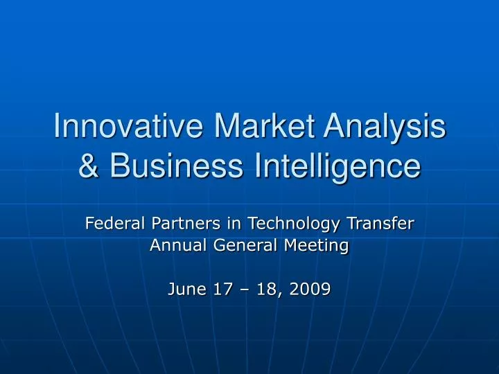 innovative market analysis business intelligence