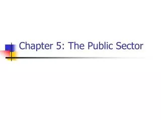 Chapter 5: The Public Sector