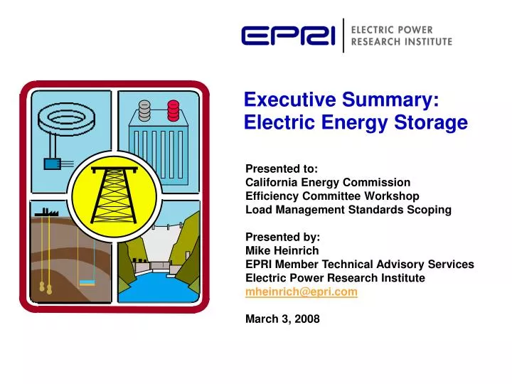 executive summary electric energy storage