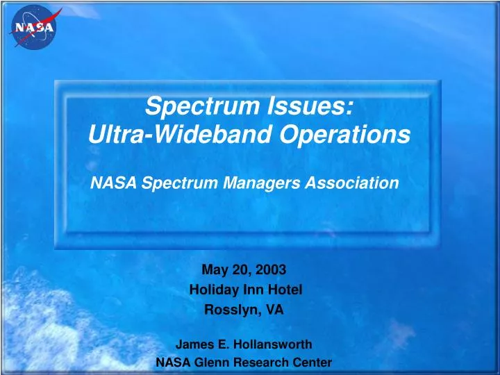 spectrum issues ultra wideband operations