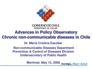 Advances in Policy Observatory Chronic non-communicable diseases in Chile