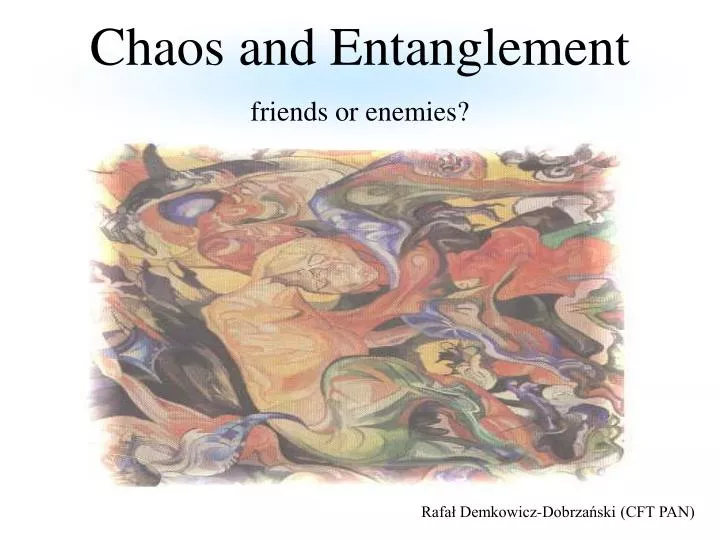 chaos and entanglement