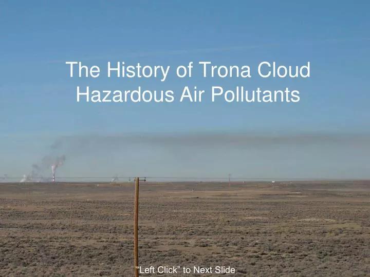 the history of trona cloud hazardous air pollutants