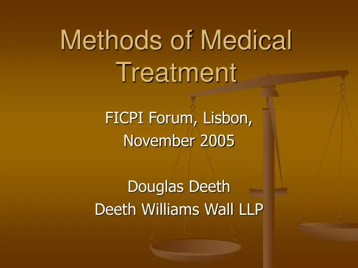 methods of medical treatment