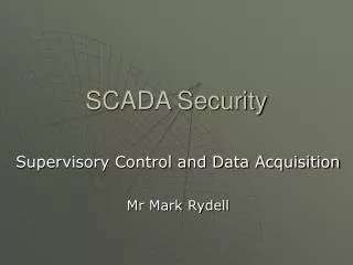 SCADA Security