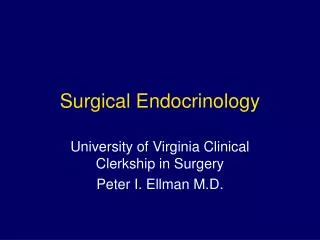 Surgical Endocrinology