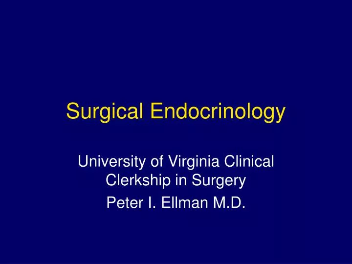 surgical endocrinology