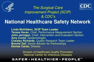 The Surgical Care Improvement Project (SCIP) &amp; CDC’s National Healthcare Safety Network