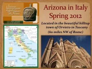 Arizona in Italy Spring 2012