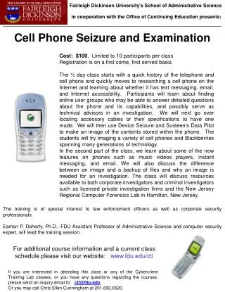 Cell Phone Seizure and Examination
