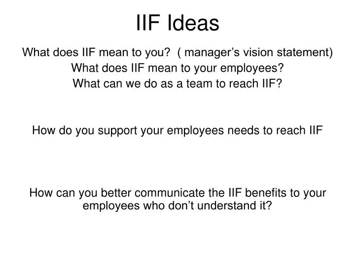 iif ideas