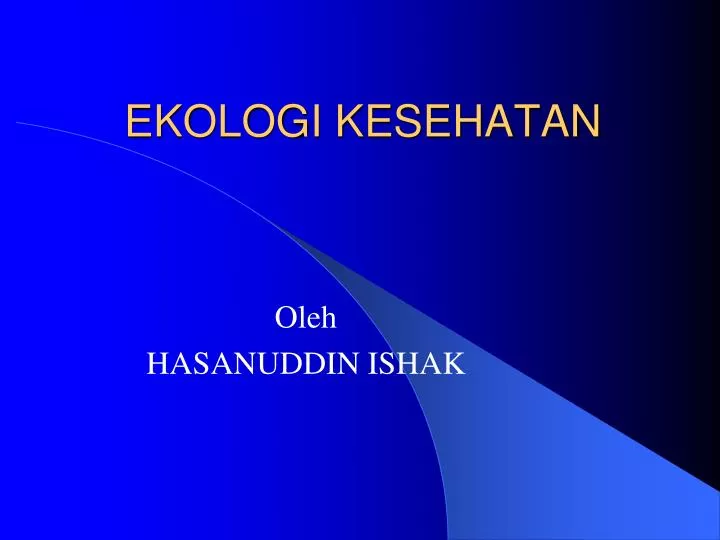 ekologi kesehatan