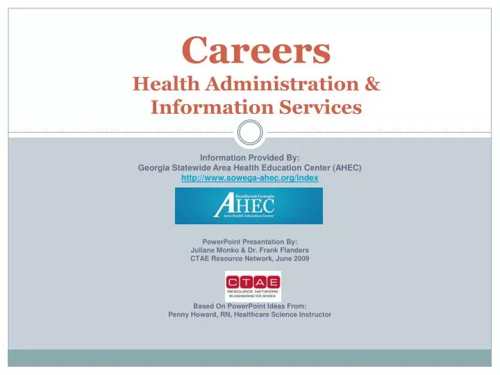 careers health administration information services
