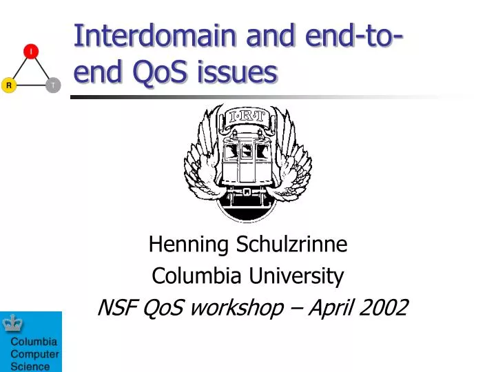 interdomain and end to end qos issues