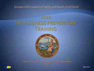 Division of Occupational Safety and Health (Cal/OSHA)