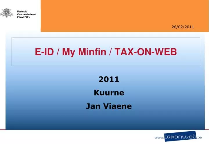 e id my minfin tax on web