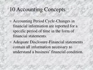 10 Accounting Concepts