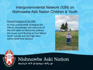 Intergovernmental Network (IGN) on Nishnawbe Aski Nation Children &amp; Youth