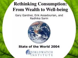 Rethinking Consumption: From Wealth to Well-being