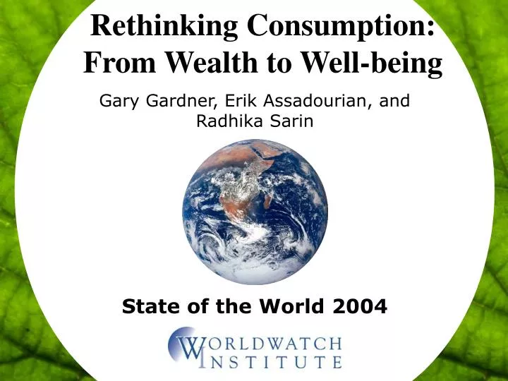 rethinking consumption from wealth to well being