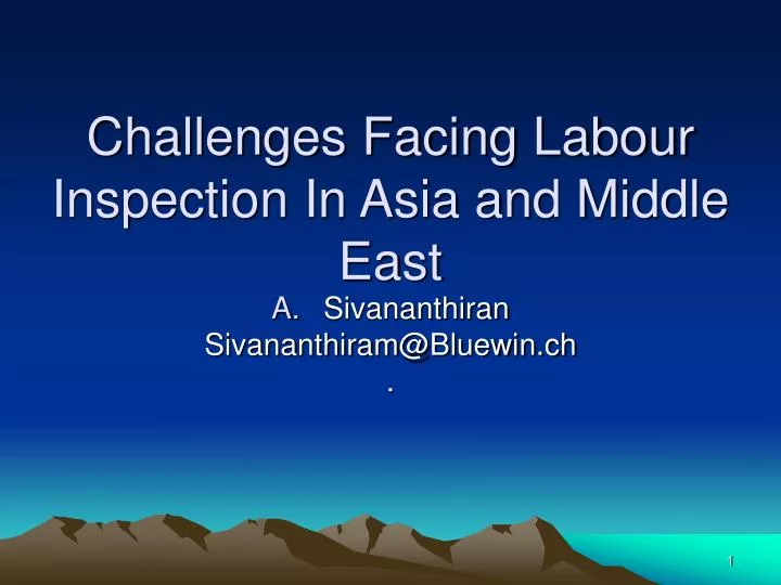 challenges facing labour inspection in asia and middle east