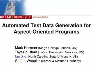Automated Test Data Generation for Aspect-Oriented Programs