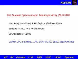 The Nuclear Spectroscopic Telescope Array (NuSTAR)