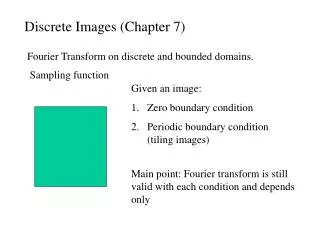 Discrete Images (Chapter 7)