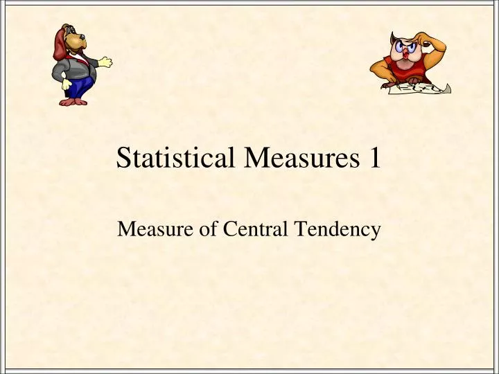 statistical measures 1
